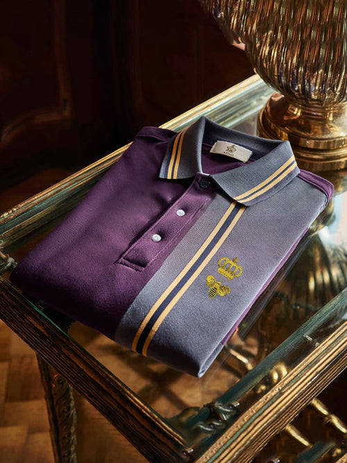 Men's Classic Business Check Button Short Sleeve Polo Shirt