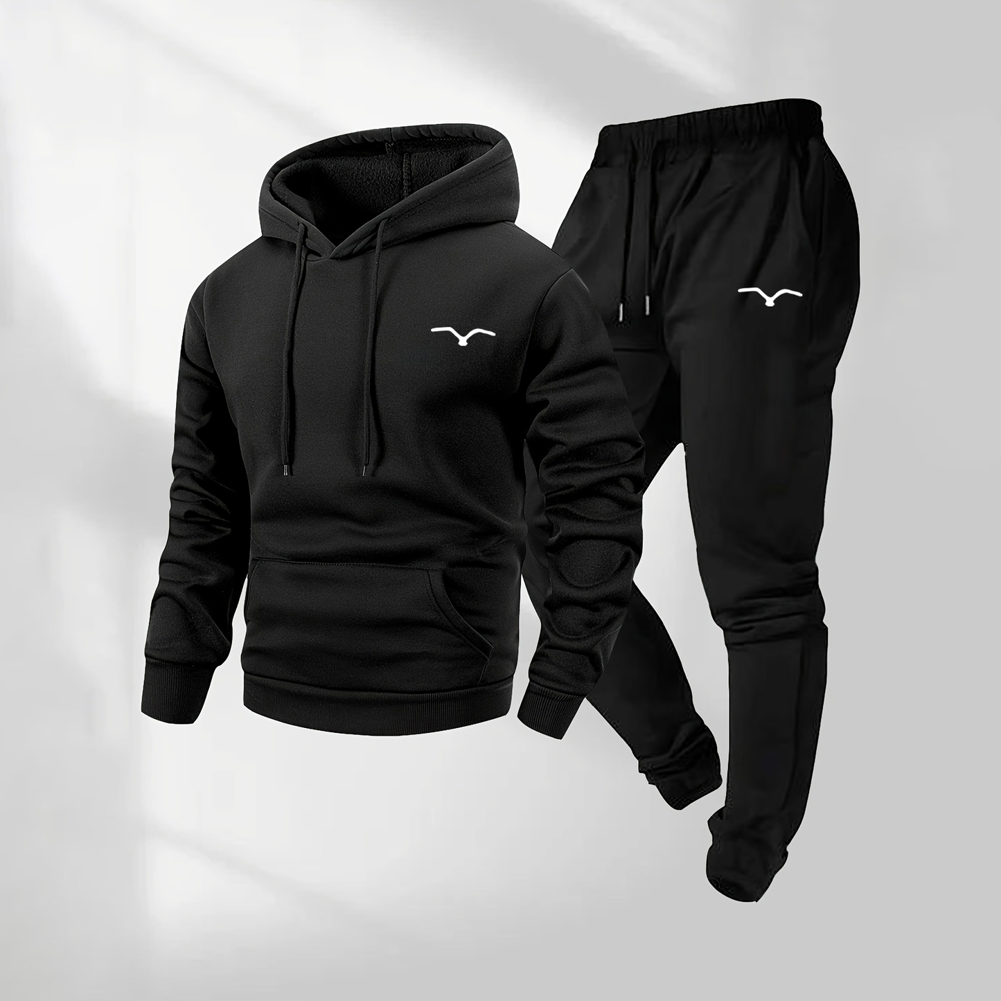 Men's Pattern Print Hoodie and Drawstring Sweatpants Set, Menswear, Casual Athletic Long Sleeve Hooded Jacket & Trousers for Fall & Winter, Men's Clothing for Daily Wear, Sportswear Indoor Outdoor, Tracksuit, Athleisure