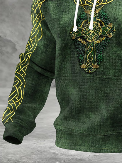Men'S Casual Printed Hooded Sweatshirt