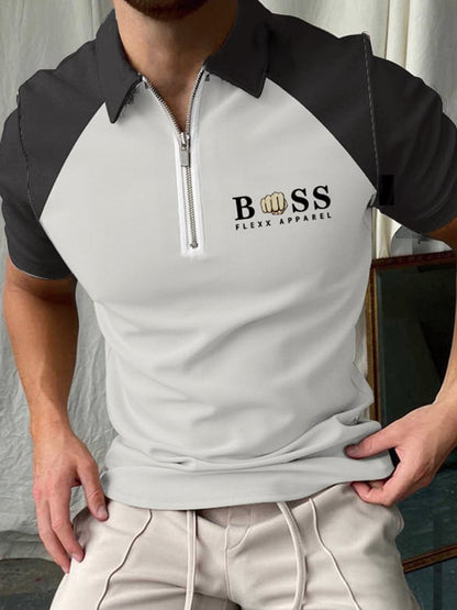 Men'S Casual Contrast Print Polo