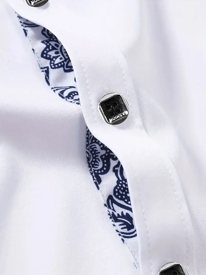 Men's Geometric Business Casual Shirt