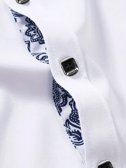 Men's Geometric Business Casual Shirt