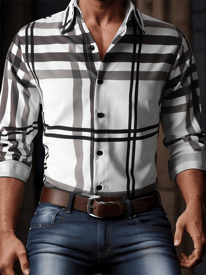 Men's Plaid Business Casual Shirt
