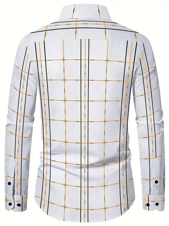Men's Plaid Business Casual Shirt