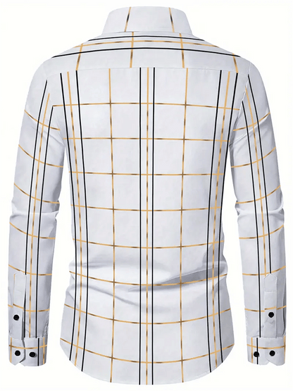 Men's Plaid Business Casual Shirt