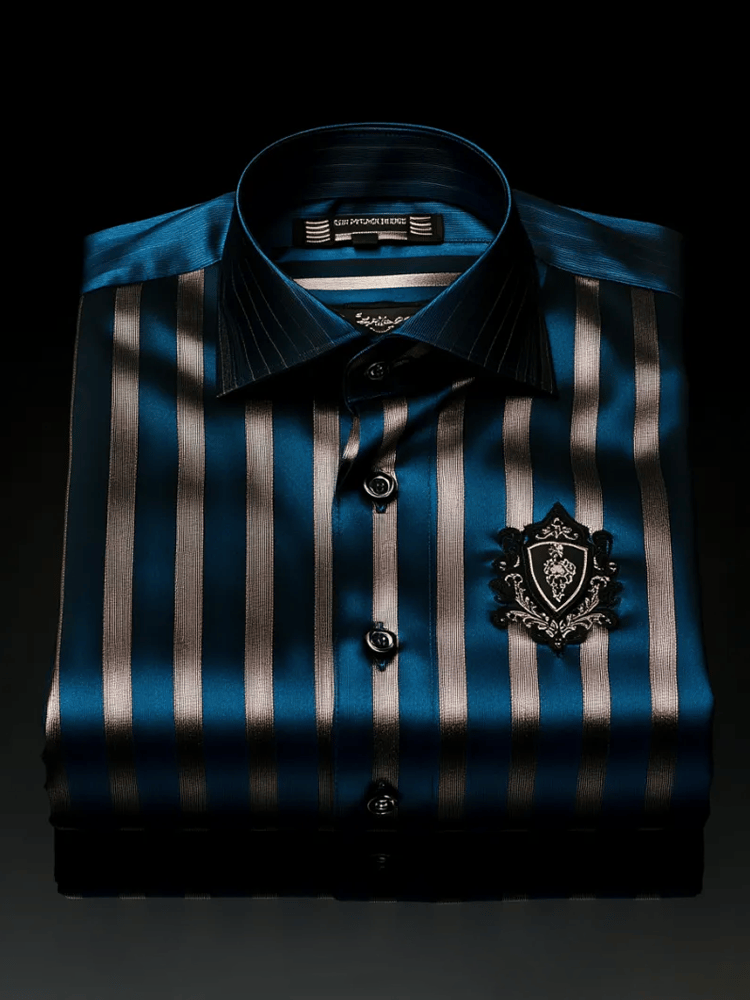Men's Elegant Romantic Striped Long Sleeve Shirt