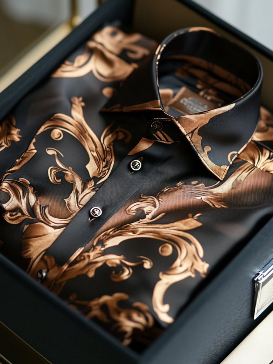 Men's Luxe Floral Long Sleeve Shirt