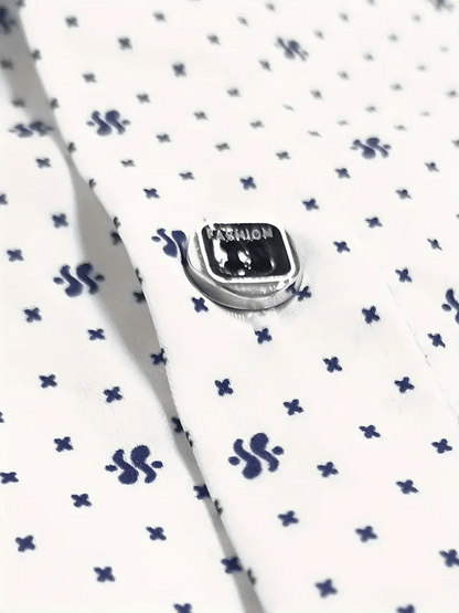 Men's Geometric Business Casual Shirt