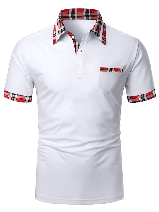 Short Sleeve Printed Pullover Polo Shirt
