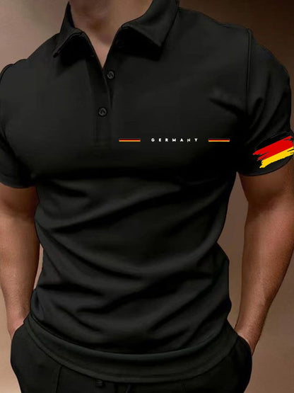 Men's Germany National Football Team Print Polo Shirt