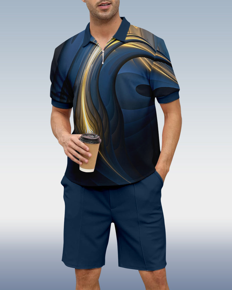 Suitmens Men's Casual Summer POLO Set 002