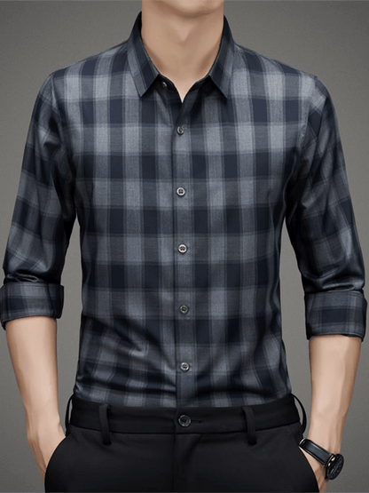 Men's Plaid Business Casual Shirt