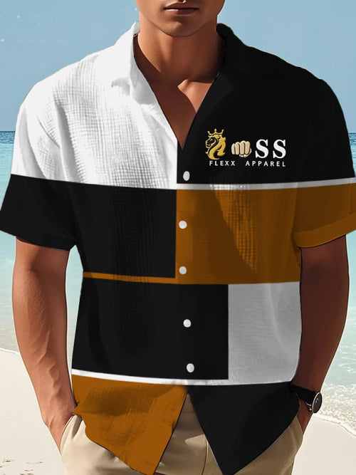 Men's Waffle Fabric Casual Shirt