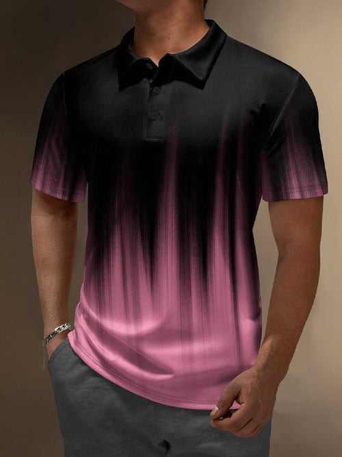 Men's Resort Style Printed Polo Shirt