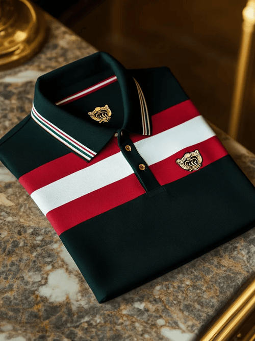 Men's Vintage Business Long Sleeve Polo Shirt