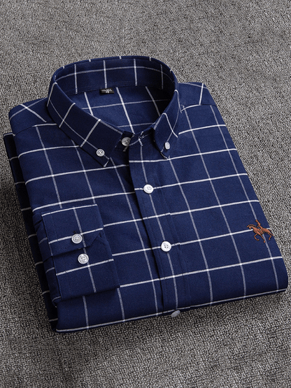 Men's 100% cotton business long-sleeved shirt