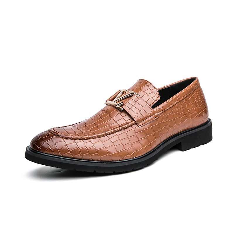 European And American Fashion Pattern Design Business Casual Leather Shoes