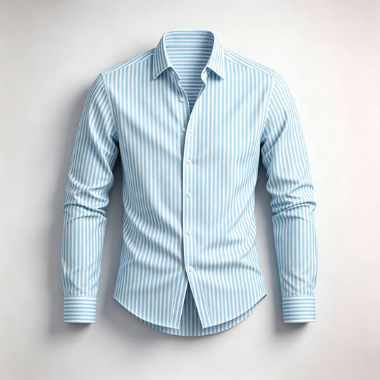 Men's Striped Long-Sleeve Shirt