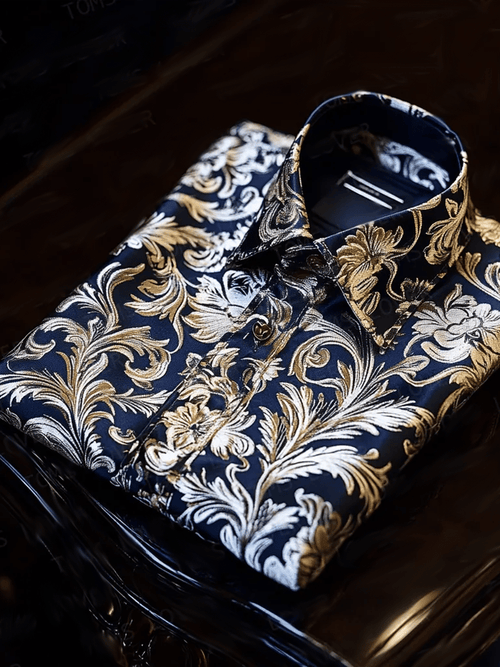 Men's Vintage Luxury Long Sleeve Shirt