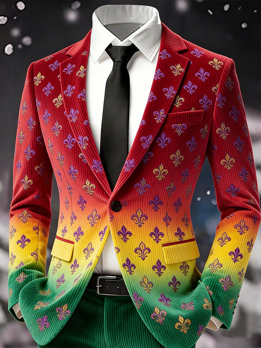 Men's Business Casual Carnival Corduroy Suit Jacket