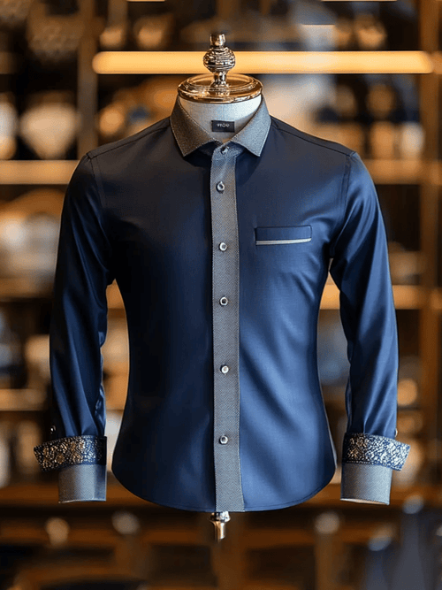 Men's Contrast Luxe Long Sleeve Shirt