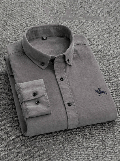 Men's  cotton corduroy long sleeve shirt