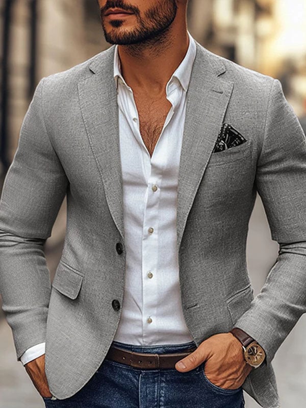 Men's Plaid Casual Suit