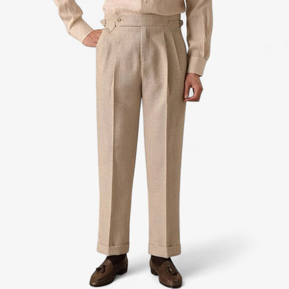 High-waist paris straight trousers