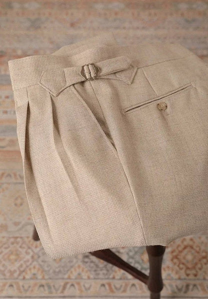 High-waist paris straight trousers