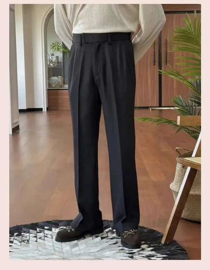 High waist straight style pants