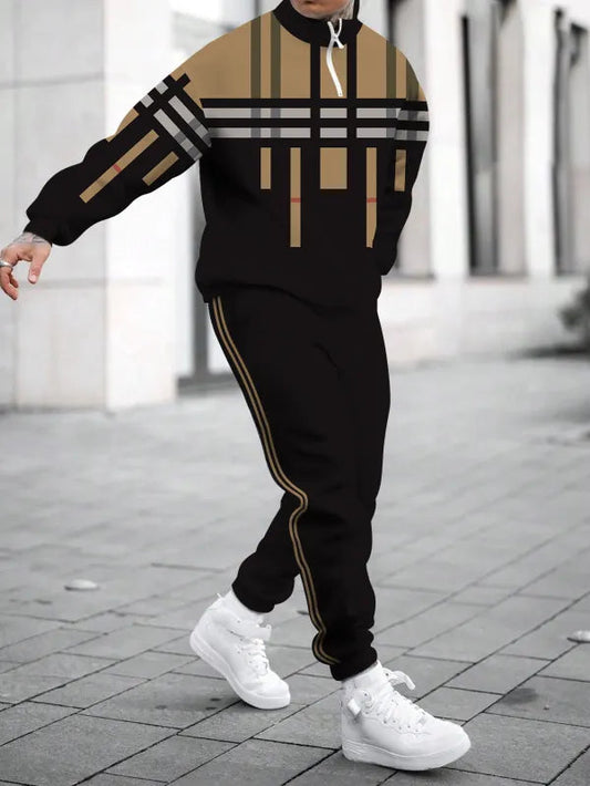 Relaxed Zipper Long Sleeve Two Piece Set