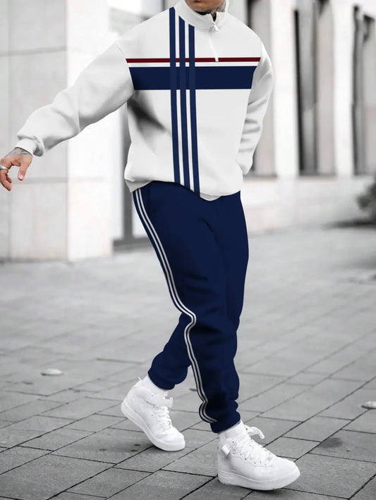 Relaxed Zipper Long Sleeve Two Piece Set