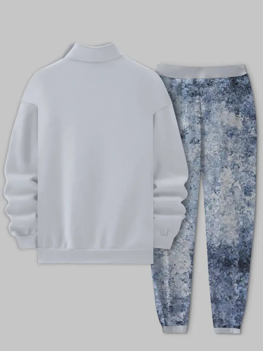 Relaxed Zipper Long Sleeve Two Piece Set