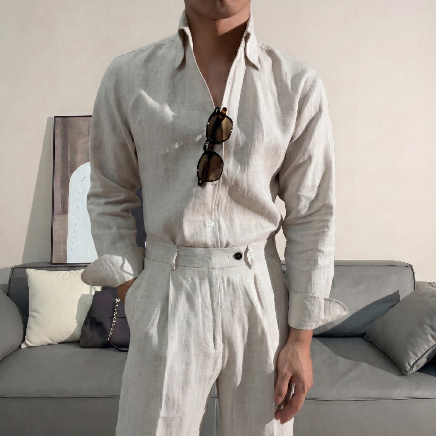Como Linen Shirt Set