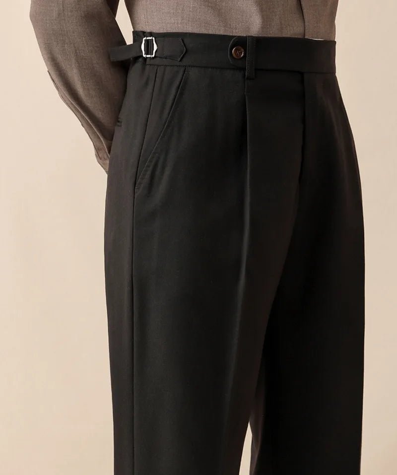 Italian wool ankle men's trousers