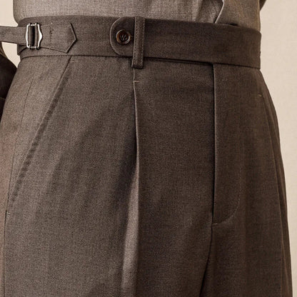 Italian wool ankle men's trousers