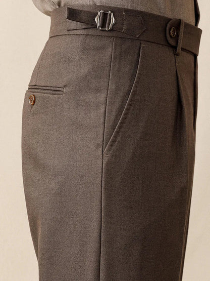 Italian wool ankle men's trousers