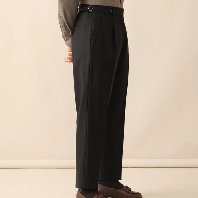 Italian wool ankle men's trousers