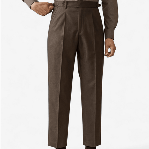 Italian wool carrot fit elegant trousers