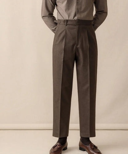 Italian wool carrot fit elegant trousers