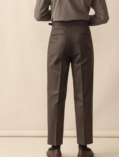 Italian wool carrot fit elegant trousers