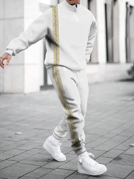 Relaxed Zipper Long Sleeve Two Piece Set