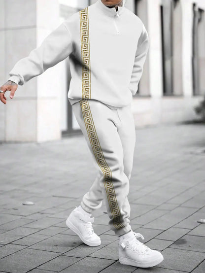 Relaxed Zipper Long Sleeve Two Piece Set