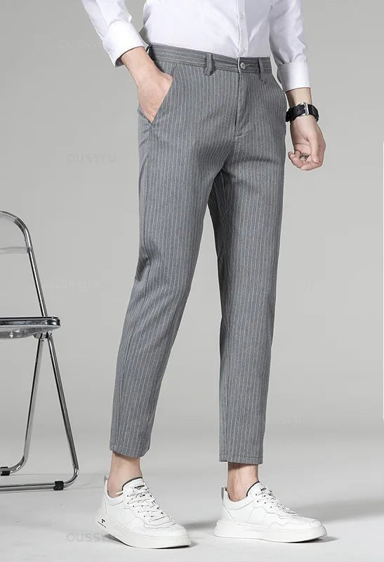 Korean formal checked pants