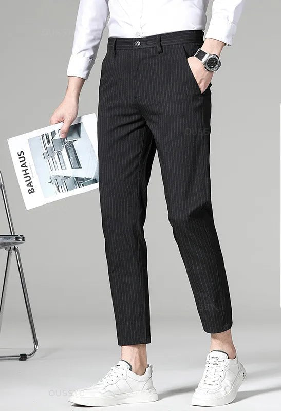 Korean formal checked pants