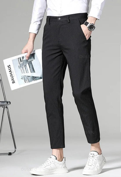 Korean formal checked pants