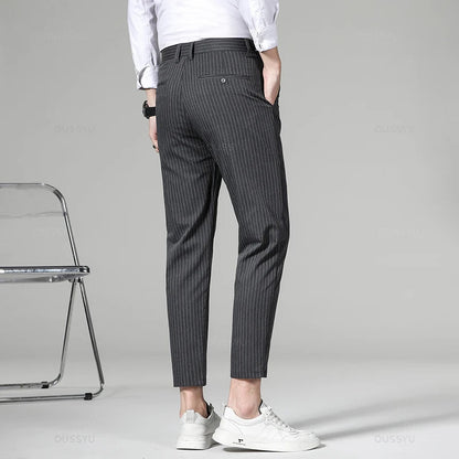 Korean formal checked pants