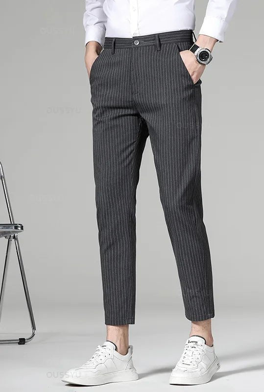 Korean formal checked pants