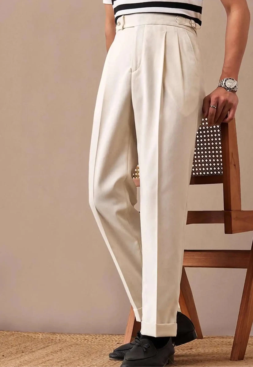 Linen italian gentleman trousers