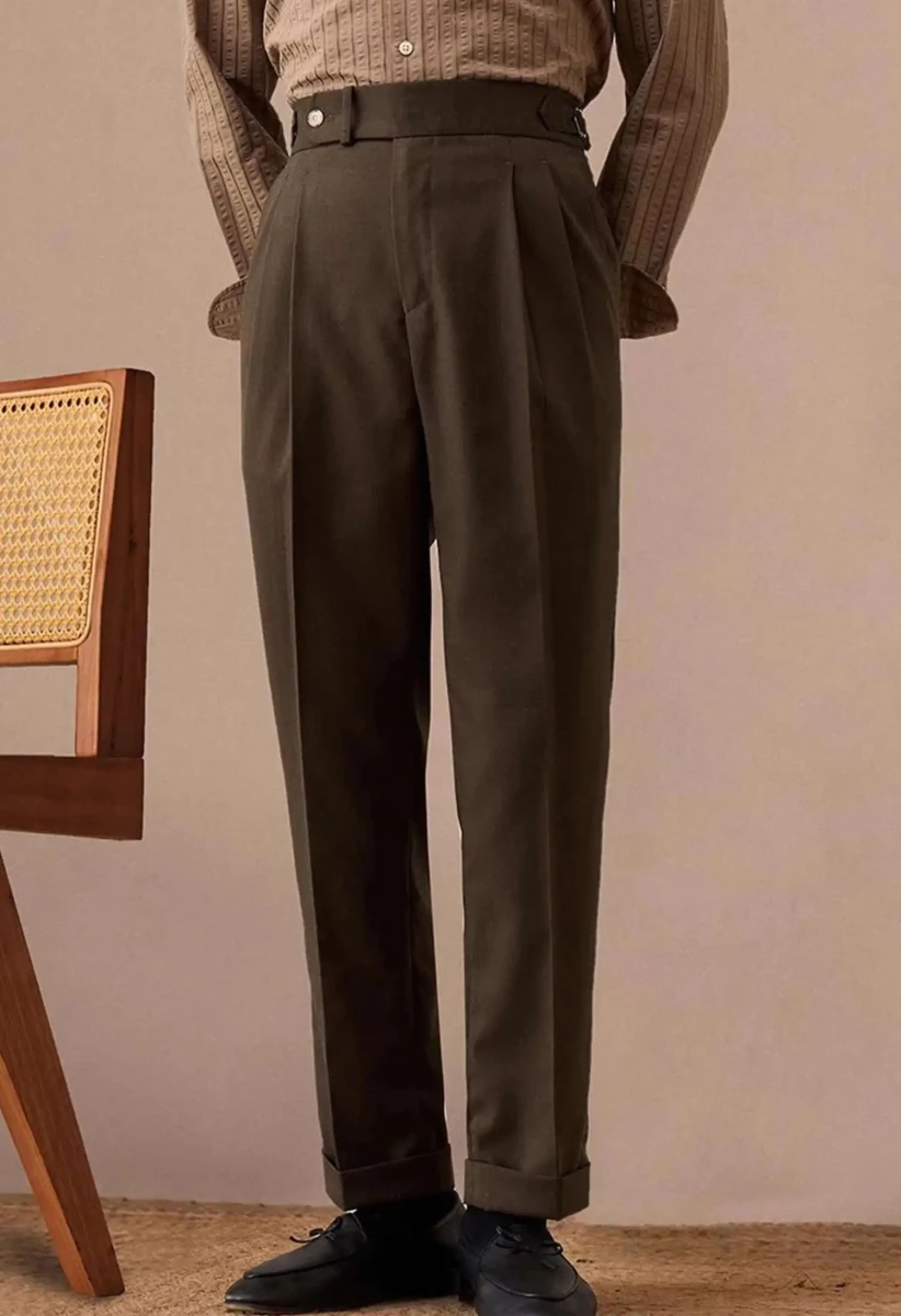 Linen italian gentleman trousers